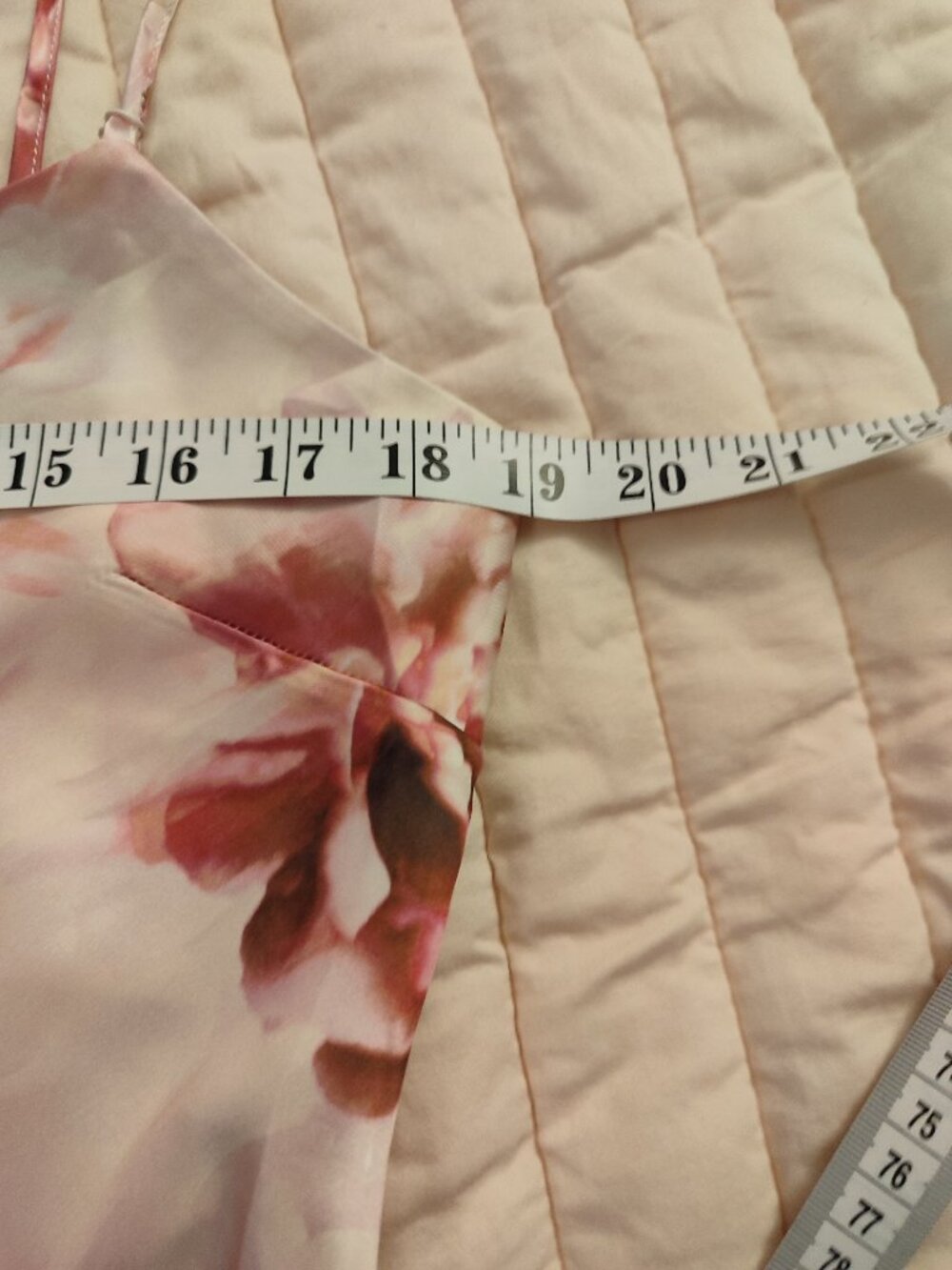 Dynamite Adelle Open Back Pink Floral Print Satin Slip Dress Fits like M/L - Picture 9 of 16